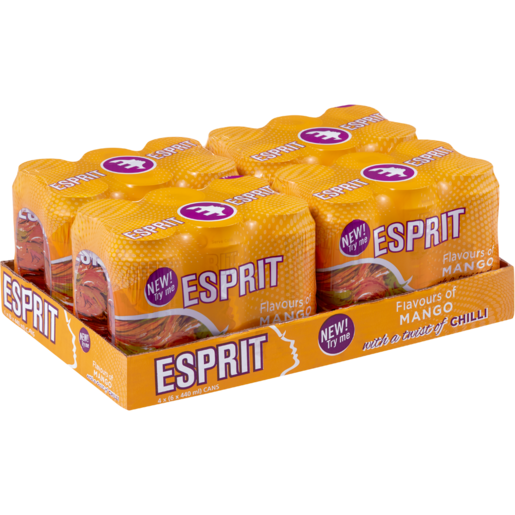 Esprit Mango With A Twist of Chilli Flavoured Fruit Cooler Cans 24 x 440ml