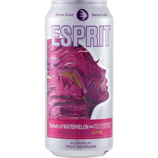 Esprit Watermelon & Strawberry With A Twist Of Lime Flavoured Fruit Cooler Can 440ml