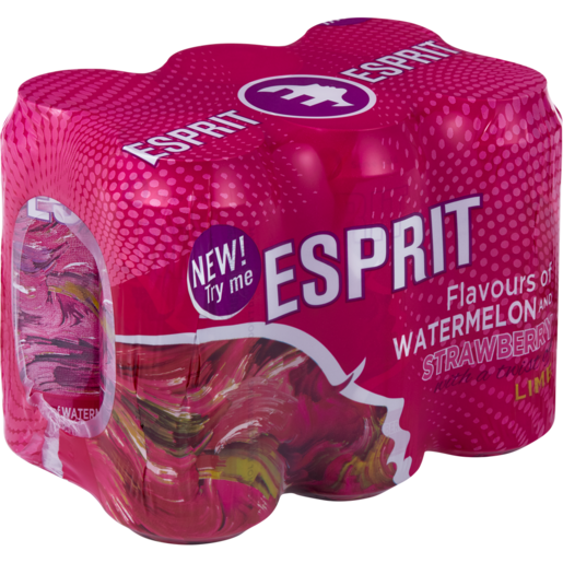Esprit Watermelon & Strawberry With A Twist Of Lime Flavoured Fruit Cooler Cans 6 x 440ml