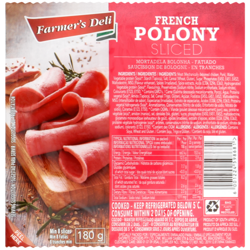 Farmer's Deli Sliced French Polony 180g