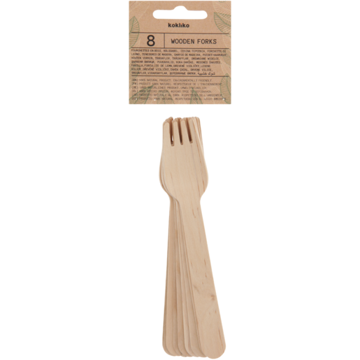 Kokliko Wooden Forks 8 Pack