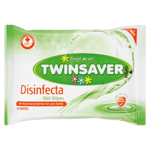 Twinsaver Disinfecta Wet Wipes 10 Pack