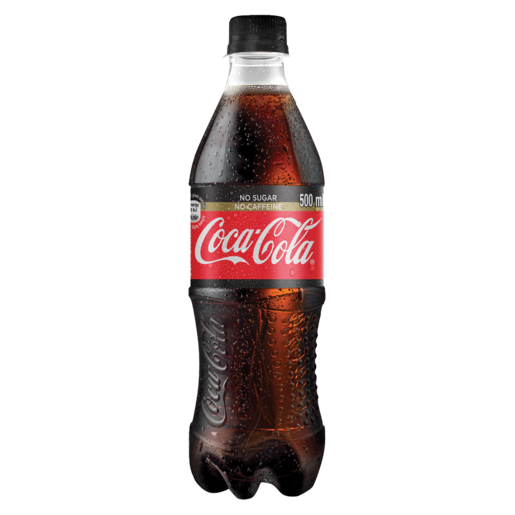 Coca-Cola No Sugar No Caffeine Soft Drink Bottle 500ml