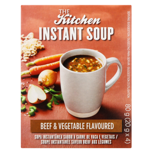 The Kitchen Beef & Vegetable Flavoured Instant Soup 3 Pack 80g