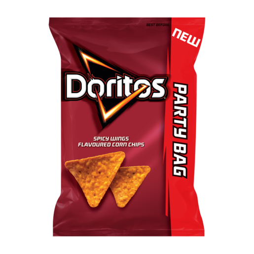 Doritos Spicy Wings Flavoured Corn Chips Party Bag 240g