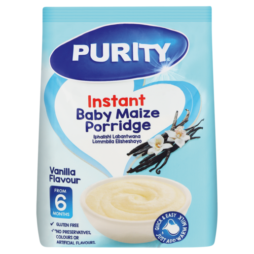 PURITY Vanilla Flavour Instant Baby Maize Porridge 500g