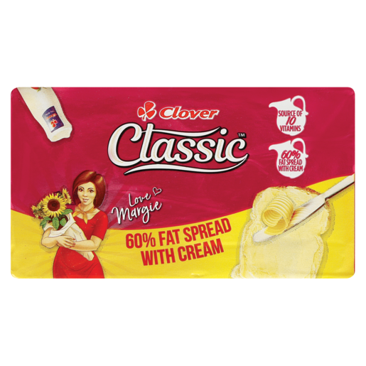 Clover Classic 60% Fat Spread With Cream Brick 500g