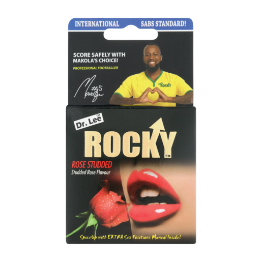 Dr. Lee Rocky Rose Flavoured Studded Condoms 3 Pack