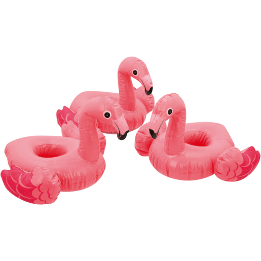 Intex Pink Flamingo Inflatable Drink Holders 3 Piece