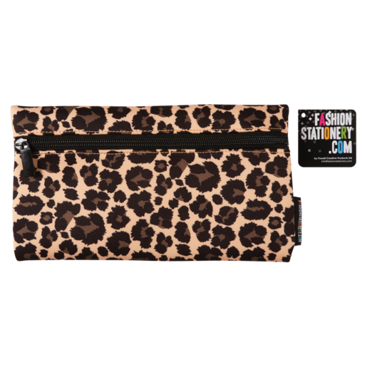 Fashion Stationery Leopard Canvas Pencil Bag (Assorted Item - Supplied At Random)