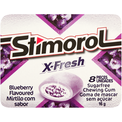 Stimorol X-Fresh Blueberry Flavoured Chewing Gum 8 Pack