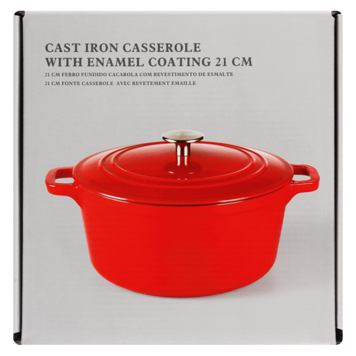 Red Cast Iron Casserole 21cm (Assorted Item - Supplied At Random)