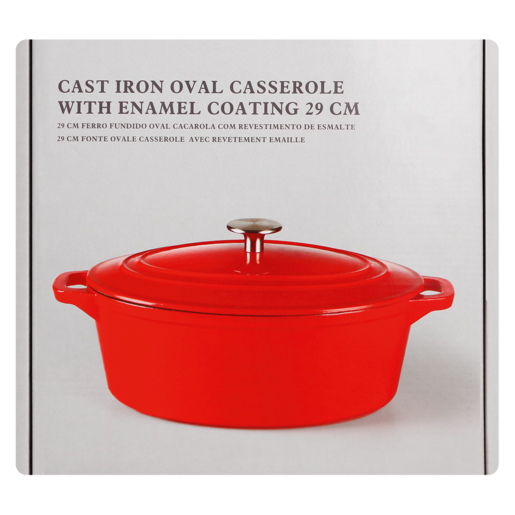 Cast Iron Oval Casserole 29cm (Assorted Item - Supplied At Random)