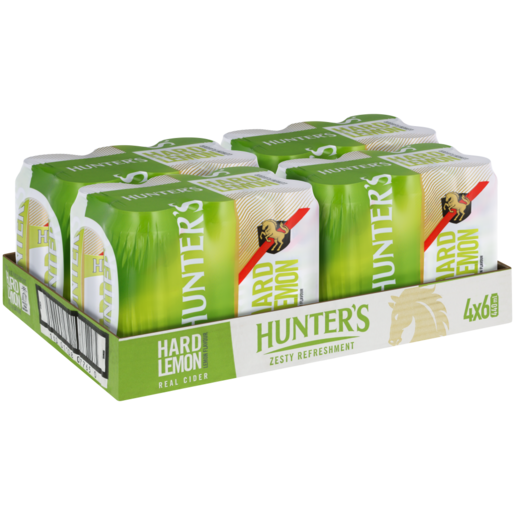 Hunter's Hard Lemon Cider Cans 24 x 440ml