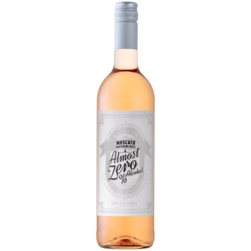 Van Loveren Almost Zero Alcohol Moscato Rosé Wine Bottle 750ml