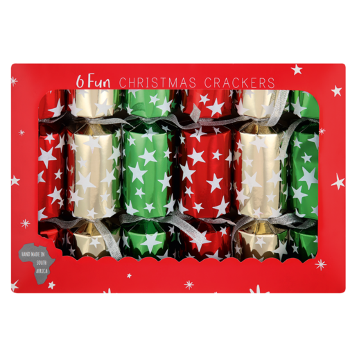 Petite Foil Christmas Crackers 6 Pack