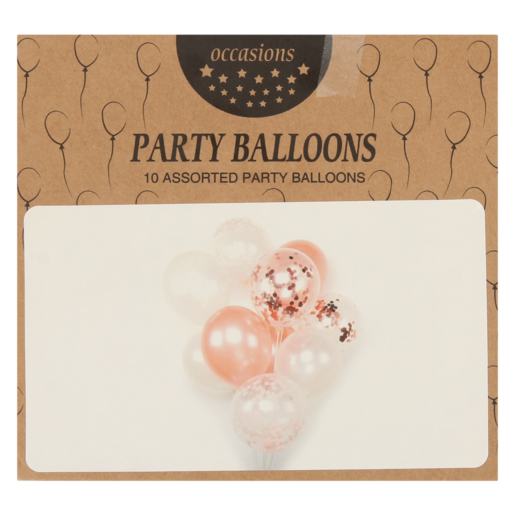 Occasions Rose Gold, Pink & White Party Balloon Set 10 Piece (Assorted Item - Supplied At Random)