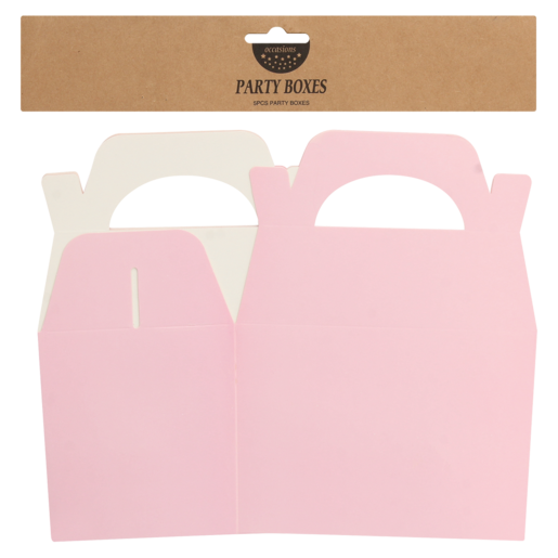 Occasions Pink Paper Party Boxes 5 Pack
