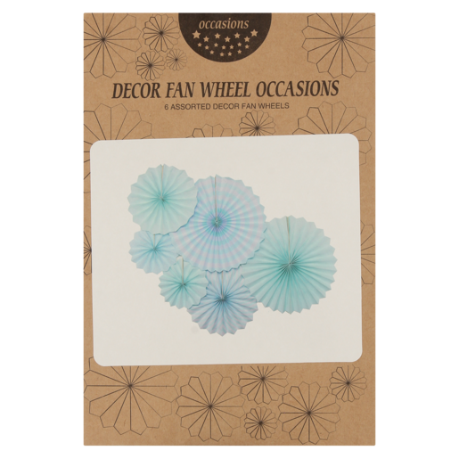 Occasions Blue Décor Fan Wheel 6 Piece