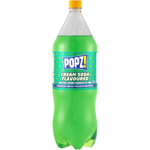 Popz! Cream Soda Flavoured Carbonated Soft Drink Bottle 2L