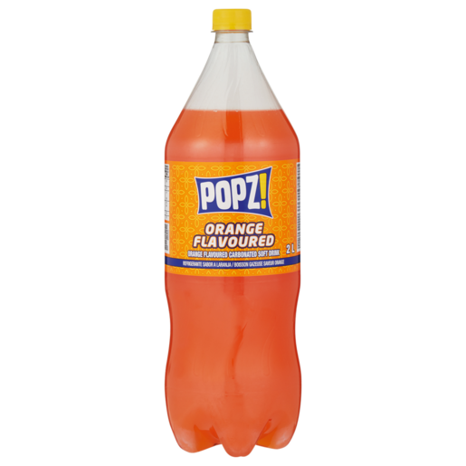 Popz! Orange Flavoured Soft Drink 2L