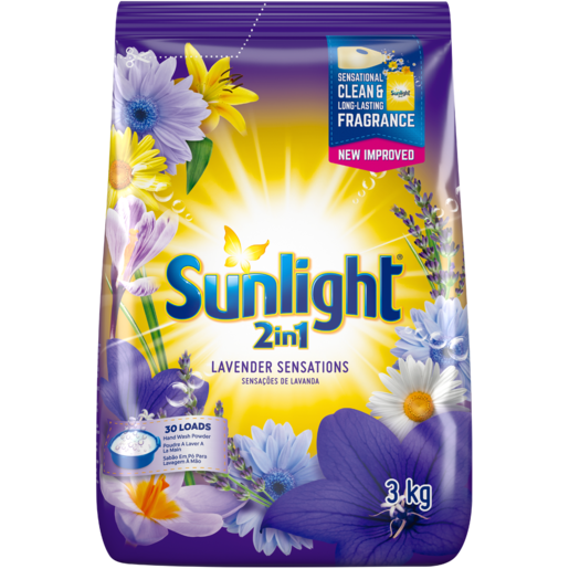 Sunlight 2-In-1 Lavender Sensations Hand Washing Powder 3kg