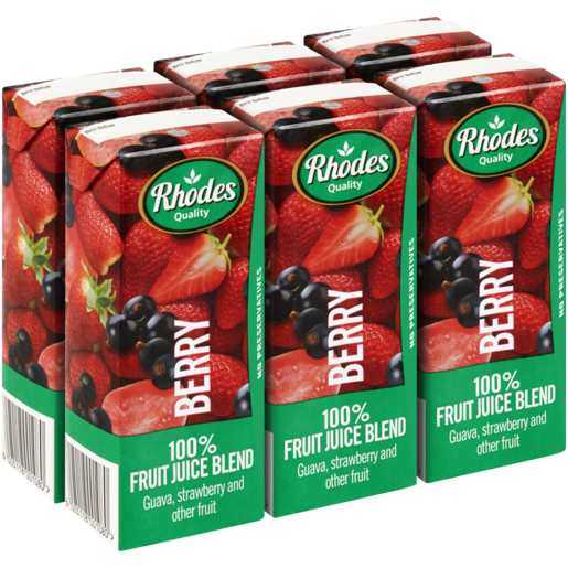 Rhodes 100% Berry Fruit Juice Blend 6 x 200ml