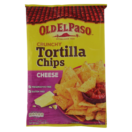 Old El Paso Crunchy Cheese Flavoured Tortilla Chips 185g