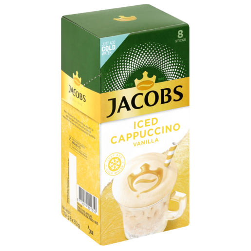 Jacobs Vanilla Flavoured Iced Cappuccino Sticks 8 Pack