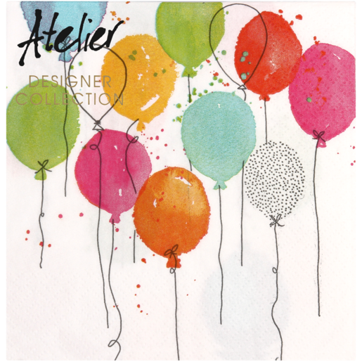 Atelier Designer Collection Balloon Party 3 Ply Napkins 20 Pack