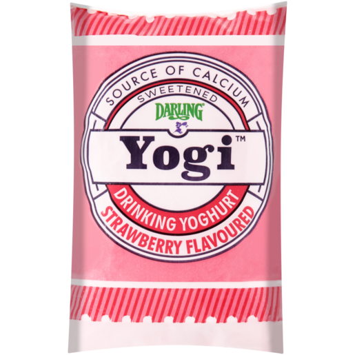 Darling Yogi Strawberry Flavoured Drinking Yoghurt Sachet 150ml