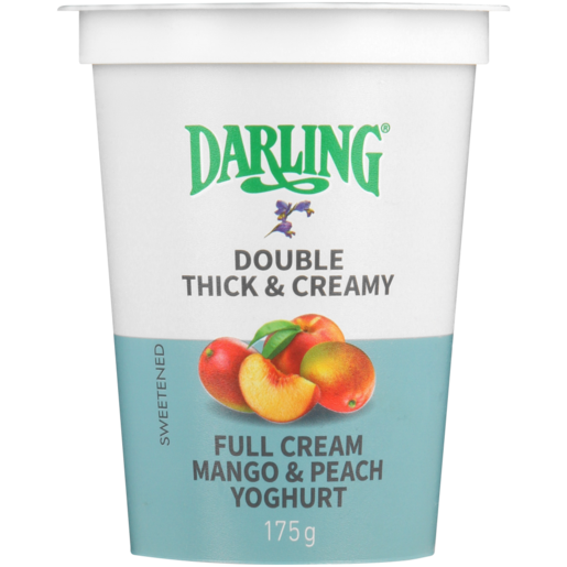 Darling Double Thick & Creamy Full Cream Mango & Peach Flavoured Yoghurt 175g