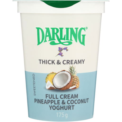 Darling Pineapple & Coconut Flavoured Full Cream Yoghurt 175g