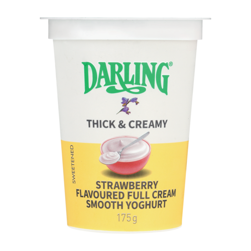 Darling Strawberry Flavoured Full Cream Smooth Yoghurt 175g