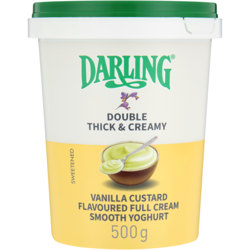 Darling Vanilla Custard Flavoured Full Cream Yoghurt 500g