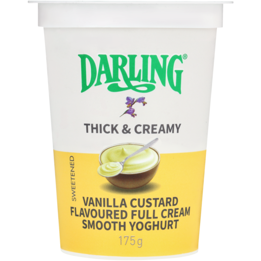 Darling Vanilla Custard Flavoured Full Cream Smooth Yoghurt 175g