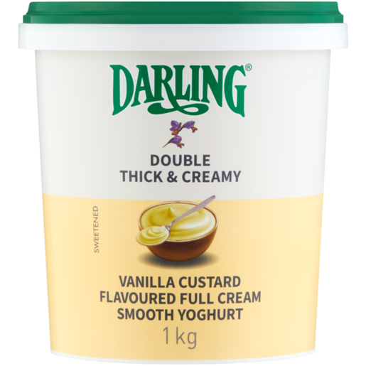 Darling Vanilla Custard Full Cream Smooth Yoghurt 1kg