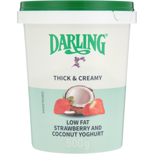 Darling Strawberry & Coconut Low Fat Yoghurt 500g