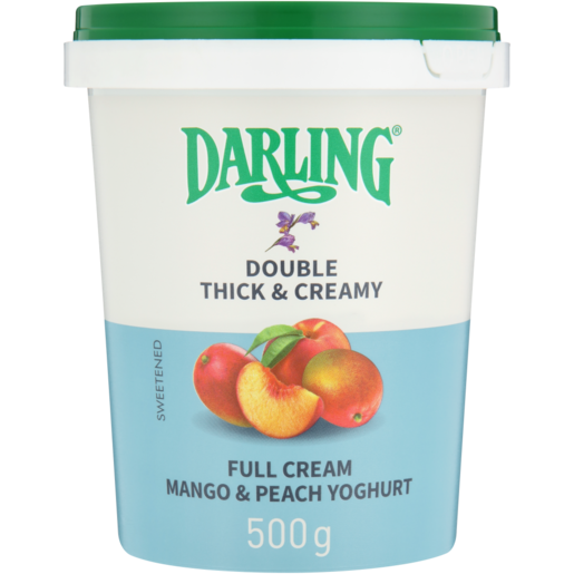 Darling Mango & Peach Flavoured Full Cream Yoghurt 500g