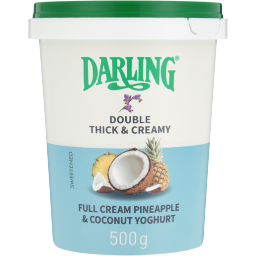 Darling Pineapple And Coconut Full Cream Yoghurt 500g