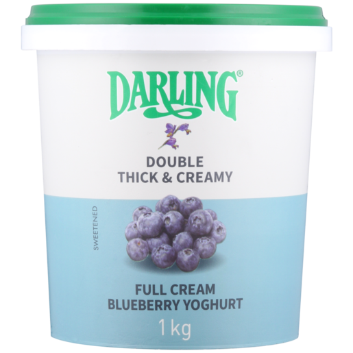 Darling Blueberry Flavoured Full Cream Fruit Yoghurt 1kg