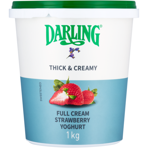 Darling Strawberry & Cream Full Cream Yoghurt 1kg