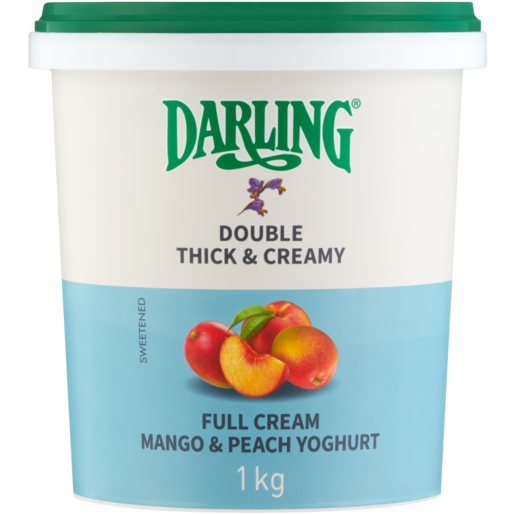 Darling Mango & Peach Full Cream Yoghurt 1kg