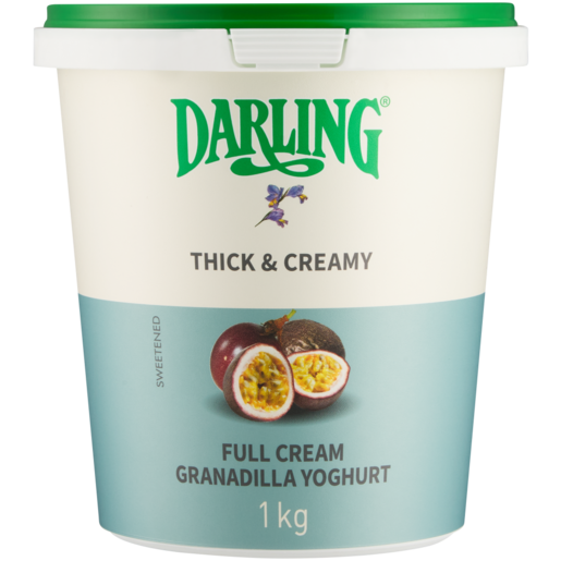 Darling Passion Fruit Flavoured Full Cream Yoghurt 1kg
