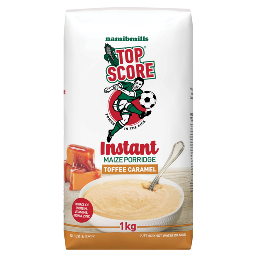 Top Score Toffee Caramel Flavoured Instant Maize Meal Porridge 1kg