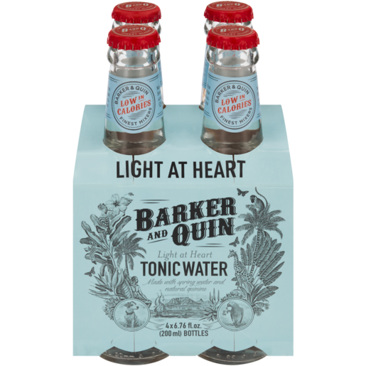 Barker And Quin Light At Heart Flavoured Tonic Water 4 x 200ml