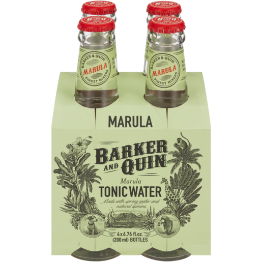 Barker And Quin Marula Tonic Water Bottles 4 x 200ml
