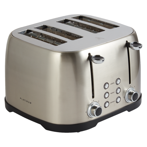 Platinum Stainless Steel Classic 4 Slice Toaster
