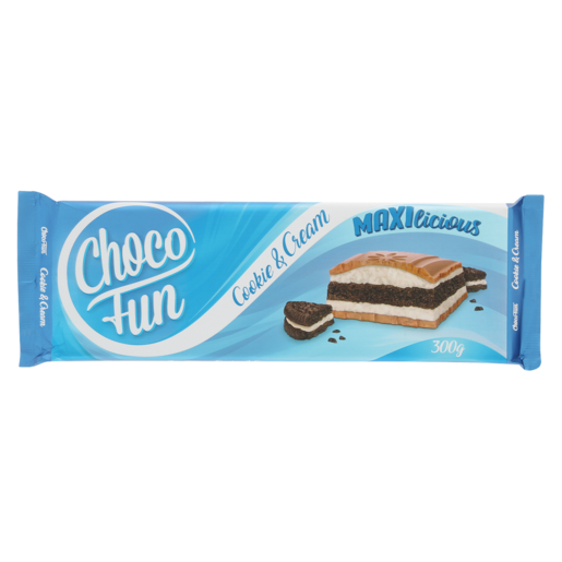 Choco Fun Cookies & Cream Chocolate Slab 300g