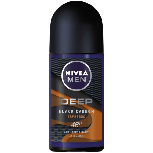 NIVEA MEN Deep Black Carbon Espresso Anti-Perspirant Roll-On 50ml
